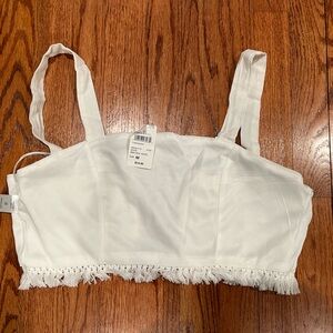 Windsor fringed crop top